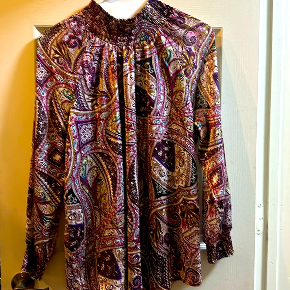 Chicos tunic with mock neck/sleeves